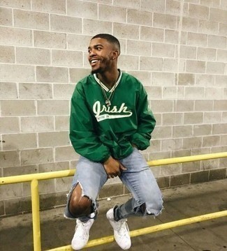 Comment porter une veste imprimée verte