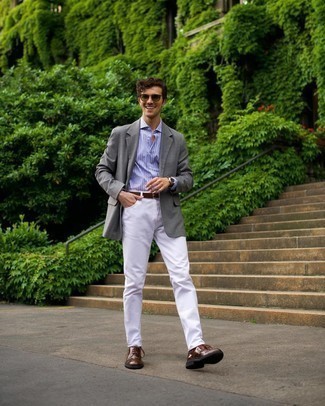 Un jean à porter avec un blazer gris