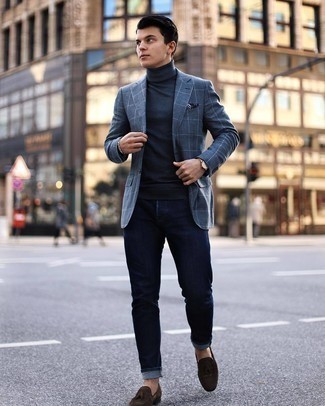 Un jean à porter avec un blazer gris