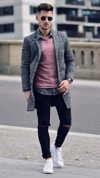 Comment porter une chemise en jean grise