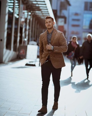 Comment porter une chemise en jean grise