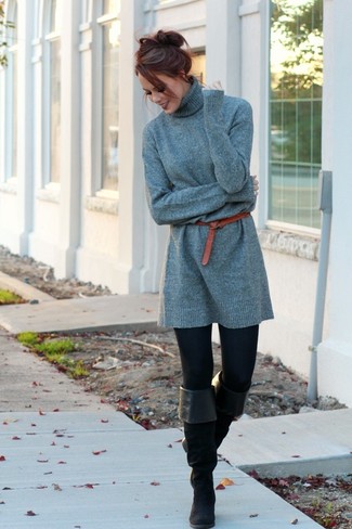 Comment porter une robe grise en automne