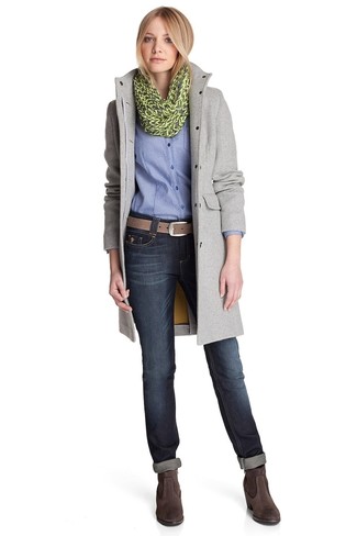 Comment porter un duffel-coat gris