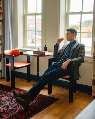 Comment porter une veste en vichy grise à 20 ans