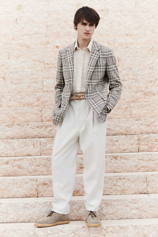 Comment porter une veste en vichy grise pour un style chic decontractés au printemps