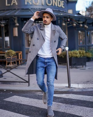 Comment porter un chapeau gris pour un style chic decontractés quand il fait froid
