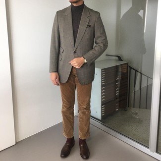 Comment porter un blazer en pied-de-poule gris