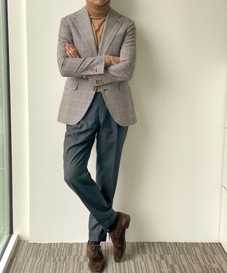 Comment porter un blazer en pied-de-poule gris