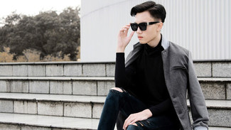Comment porter une veste grise pour un style relax