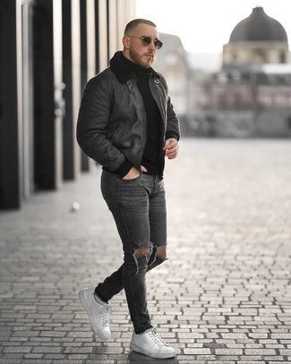 Comment porter une veste grise pour un style relax quand il fait froid