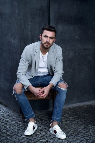 Comment porter une veste grise pour un style relax