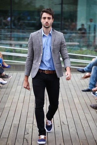 Comment porter une veste grise pour un style decontractés