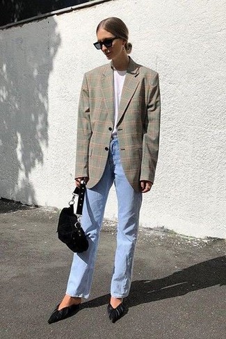 Comment porter un blazer écossais gris
