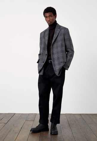 Comment porter un blazer en laine écossais gris à 20 ans
