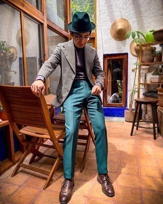 Comment porter une veste imprimée grise