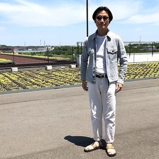 Comment porter une veste-chemise en daim grise