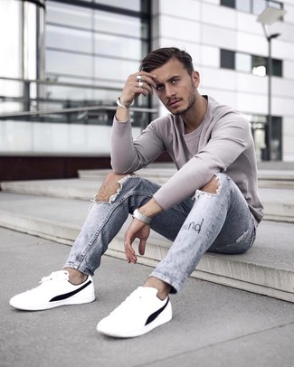Comment porter un sweat-shirt gris