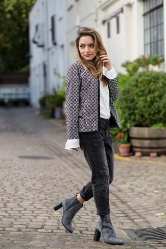 Comment porter une veste en tweed grise