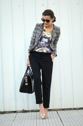 Comment porter une veste en tweed grise