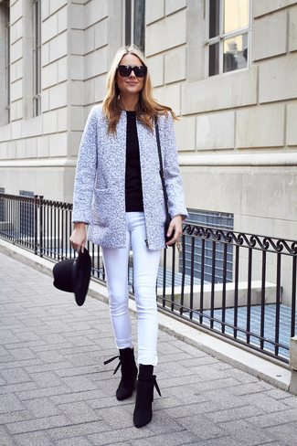 Comment porter une veste en tweed grise