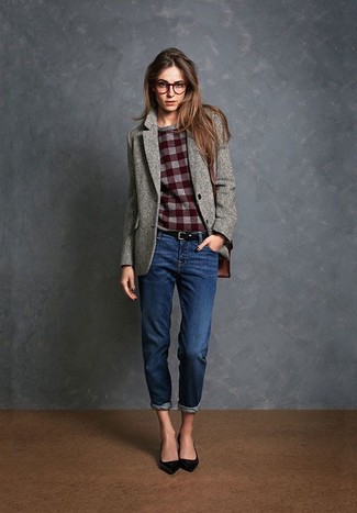 Comment porter un blazer en laine gris
