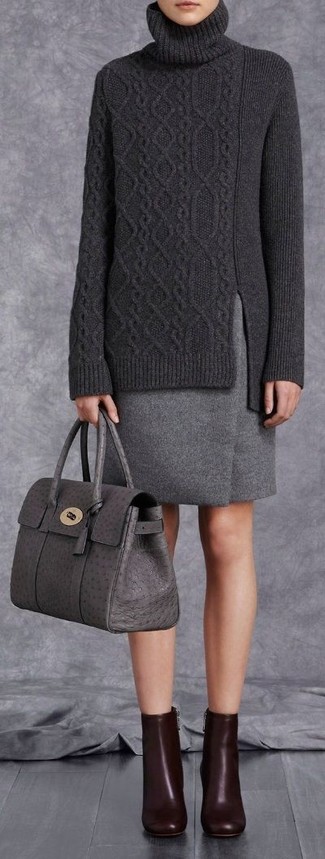 Jupe Crayon Marks And Spencer – Laine Grise – Taille 10 – Très Bon état