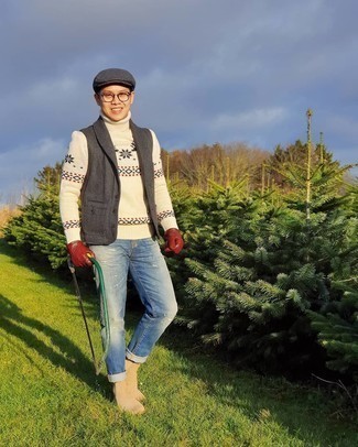 Comment porter un manteau en laine à chevrons au printemps