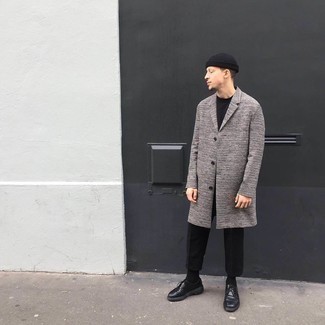 Comment porter un manteau à rayures horizontales quand il fait froid