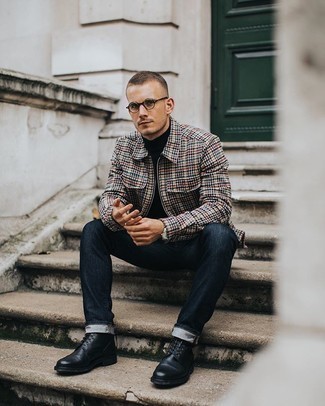 Comment porter une veste harrington en laine en pied-de-poule en automne