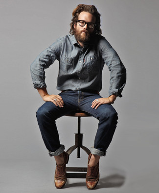 Comment porter un jean avec des chaussures richelieu