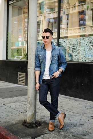 Comment porter un jean avec des chaussures richelieu