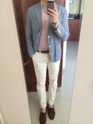Comment porter un blazer bleu clair quand il fait chaud à 30 ans