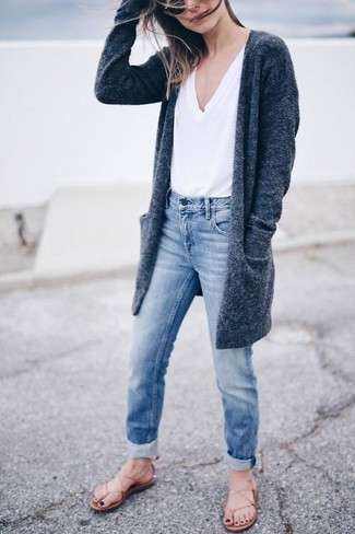 Comment porter un jean boyfriend bleu clair