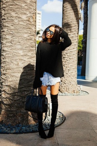 Comment porter un short en denim bleu clair