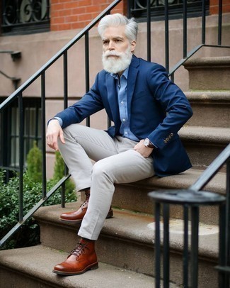 Comment porter une chemise de ville en vichy bleu clair