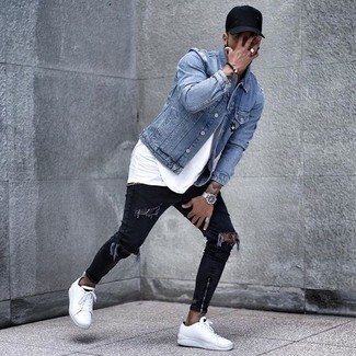 Comment porter une veste bleu clair pour un style relax