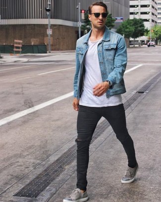Comment porter une veste bleu clair pour un style relax