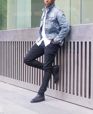 Comment porter une veste bleu clair pour un style chic decontractés au printemps