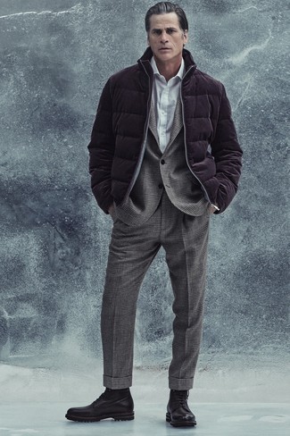 Comment porter une veste violet clair quand il fait frais