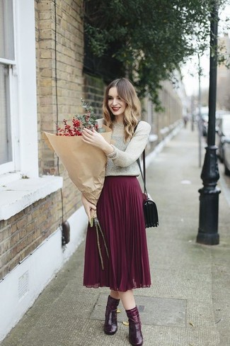 Jupe Plissée Viyella Femme Taille 18 - Violette, Longueur Genou, En Parfait état