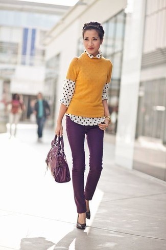 Comment porter des escarpins violet clair