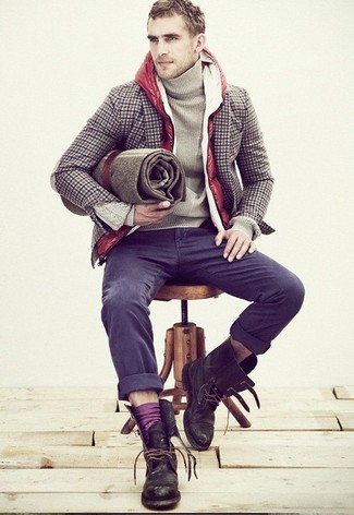 Comment porter des chaussettes violet clair quand il fait frais