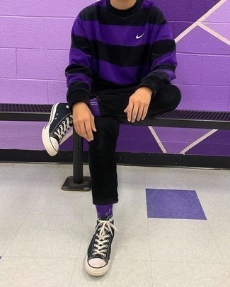 Comment porter des chaussettes violet clair à 20 ans
