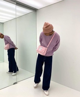 Comment porter un sweat-shirt violet clair