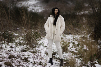 Manteau texturé blanc Asos