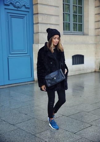 Bonnet en tricot noir Givenchy