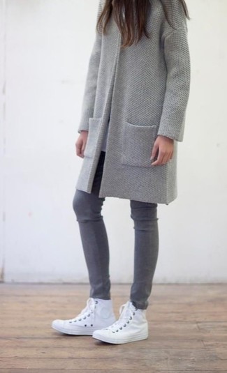 Manteau gris Saint Laurent