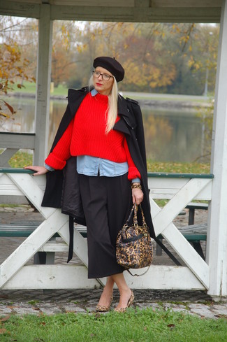 Jupe-culotte noire RED Valentino