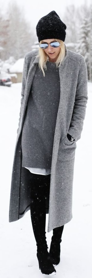 Manteau gris Marc Jacobs