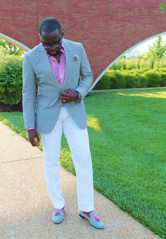 Comment porter un blazer vert menthe quand il fait chaud